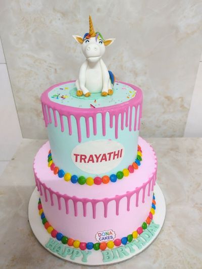 Unicorn Two Tier Theme Cake